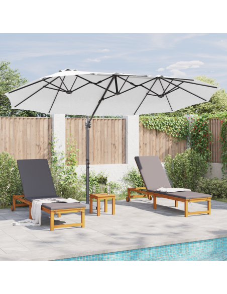 Ombrellone Sabbia 372 x 198 x 243 cm Poliestere e Alluminio