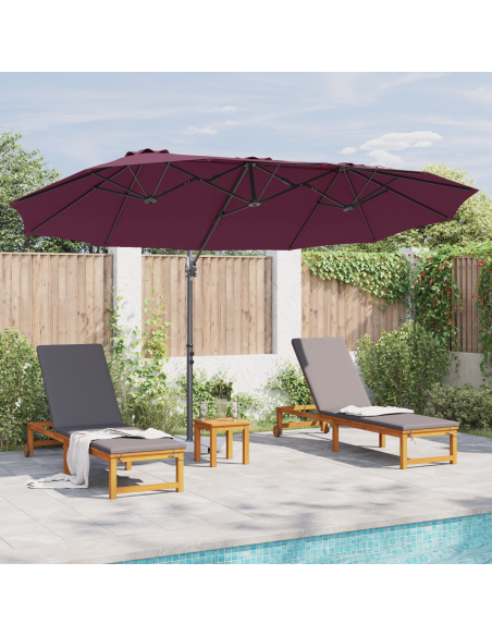 Ombrellone Rosso Bordeaux 372 x 198 x 243 cm
