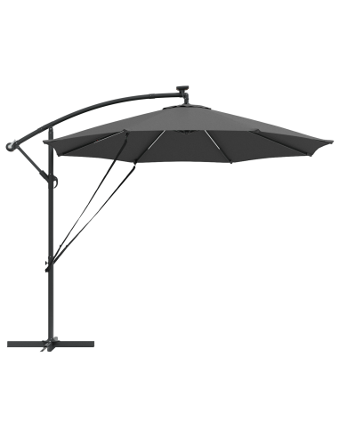 Ombrellone Antracite 294 x 294 x 248 cm Poliestere e Alluminio