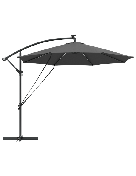 Ombrellone Antracite 294 x 294 x 248 cm Poliestere e Alluminio