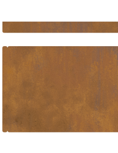 Bordura per Prato 4 pcs Ruggine 450 x 0.05 x 15 cm