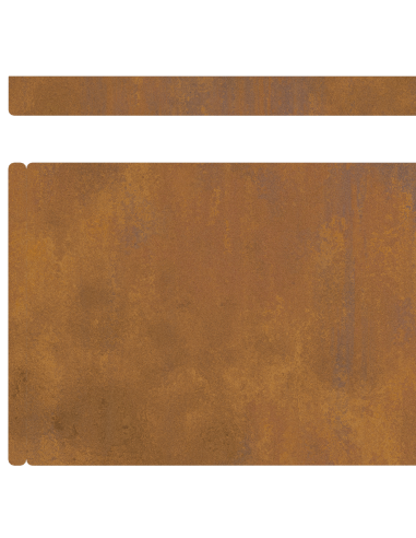 Bordura per Prato 4 pcs Ruggine 450 x 0.05 x 15 cm