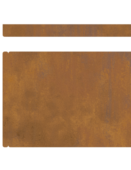 Bordura per Prato 4 pcs Ruggine 450 x 0.05 x 15 cm