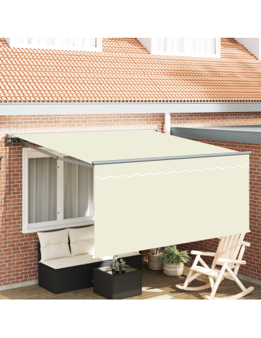 Tenda Retrattile Crema 300 x 250 cm Poliestere e Alluminio