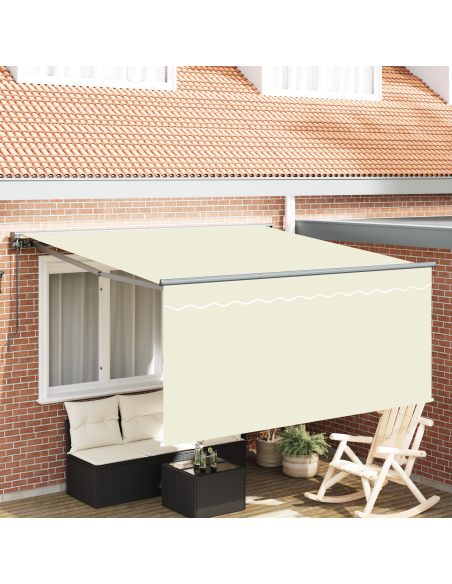 Tenda Retrattile Crema 300 x 250 cm Poliestere e Alluminio