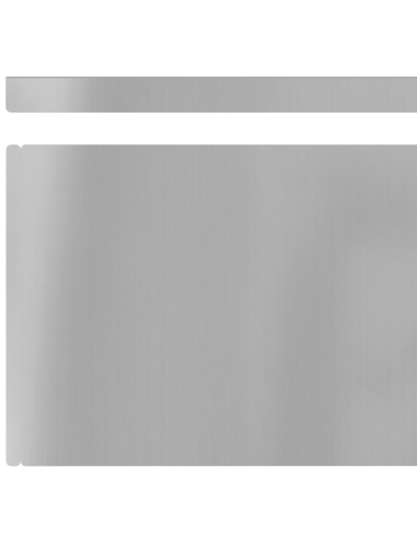 Bordura per Prato 4 pcs Argento 450 x 0.05 x 15 cm