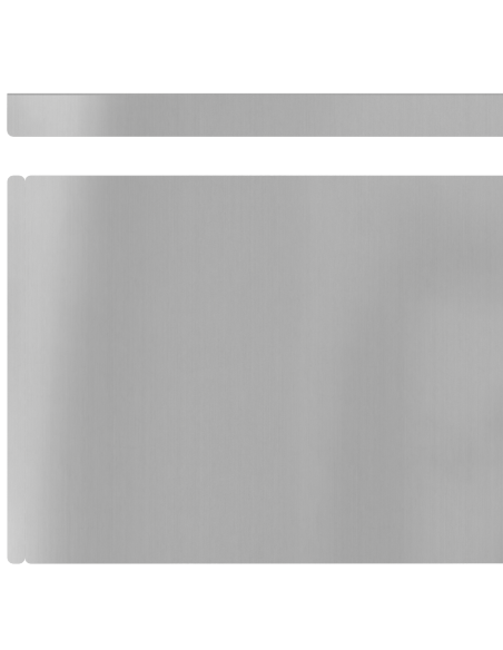 Bordura per Prato 4 pcs Argento 450 x 0.05 x 15 cm