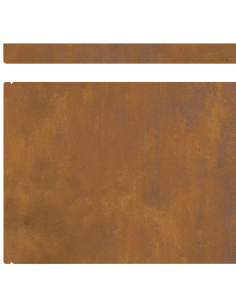 Bordura per Prato 4 pcs Ruggine 450 x 0.05 x 15 cm