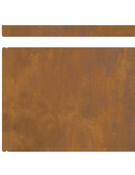 Bordura per Prato 4 pcs Ruggine 450 x 0.05 x 15 cm