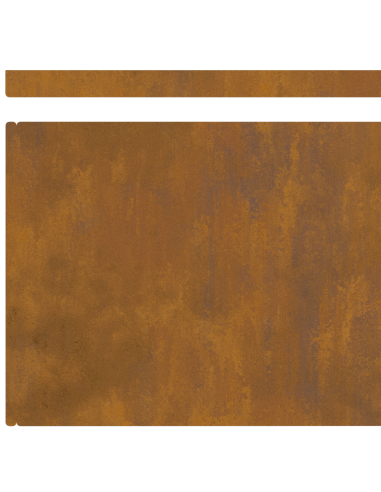 Bordura per Prato 4 pcs Ruggine 450 x 0.05 x 15 cm