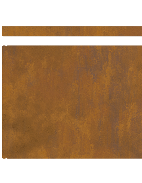 Bordura per Prato 4 pcs Ruggine 450 x 0.05 x 15 cm