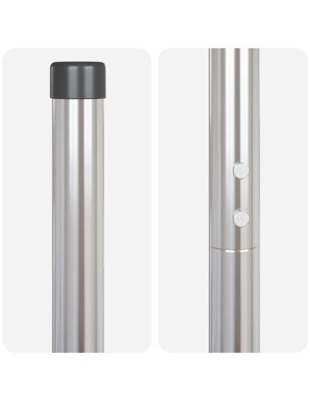 Palo della recinzione 2 pcs Argento