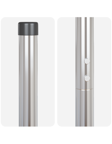 Palo della recinzione 12 pcs Argento