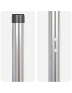 Palo della recinzione 2 pcs Argento