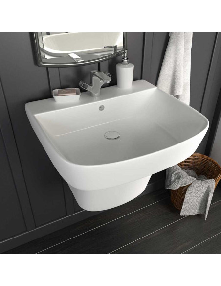 Lavabo Bianco 50 x 45 x 41 cm Ceramica Smaltata