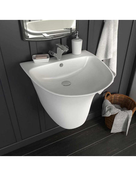 Lavabo Bianco 47 x 45 x 37 cm Ceramica Smaltata