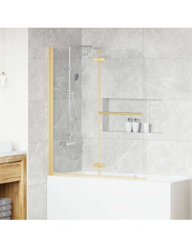 Involucro Doccia Oro 120 x 140 cm Vetro ESG e Alluminio