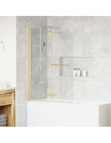 Involucro Doccia Oro 95 x 140 cm Vetro ESG e Alluminio