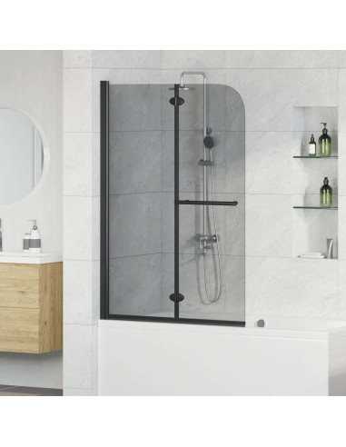 Involucro Doccia Nero 120 x 140 cm Vetro ESG e Alluminio