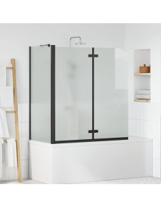 Involucro Doccia Nero 120 x 68 x 130 cm Vetro ESG e Alluminio