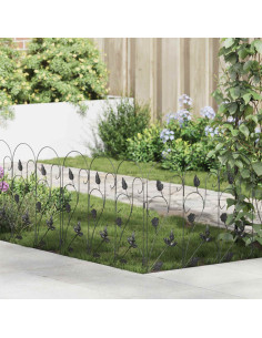 Recinzione per Giardino Traliccio Nero 307 x 54,5 x 0,3 cm 2