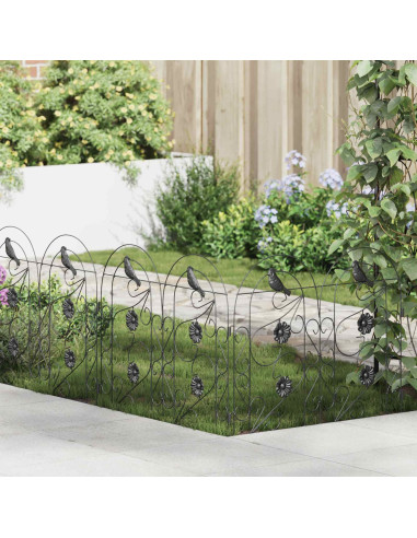 Recinzione per Giardino Traliccio Nero 308,5 x 54,5 x 0,3 cm