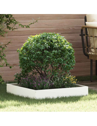 Bordura per Prato Bianco 60 x 60 x 13 cm Acciaio