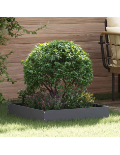 Bordura per Prato 6 pcs Antracite 60 x 60 x 13 cm Acciaio