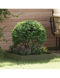 Bordura per Prato 6 pcs Verde oliva 60 x 60 x 13 cm Acciaio