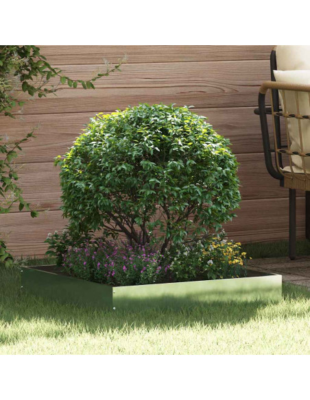 Bordura per Prato 6 pcs Argento 60 x 60 x 13 cm Acciaio zincato