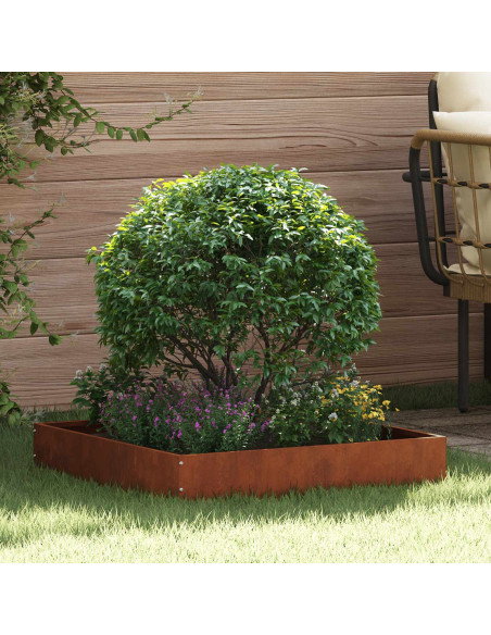 Bordura per Prato 6 pcs Ruggine 60 x 60 x 13 cm