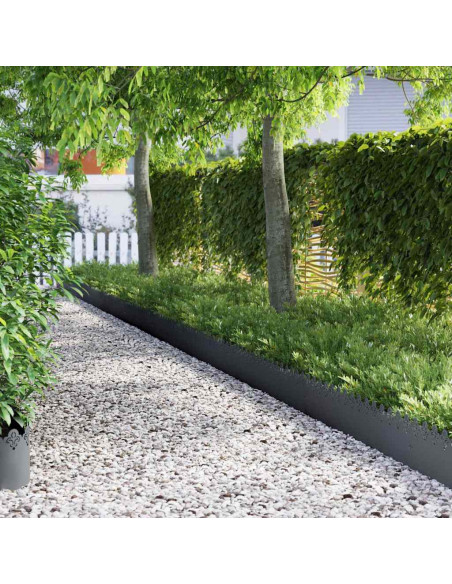 Bordure per prato 30 pcs Antracite 103 x 0,05 x 22 cm Acciaio