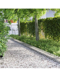 Bordure per prato 10 pcs Argento 103 x 0,05 x 22 cm