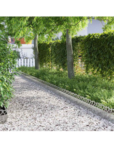 Bordure per prato 10 pcs Argento 103 x 0,05 x 22 cm