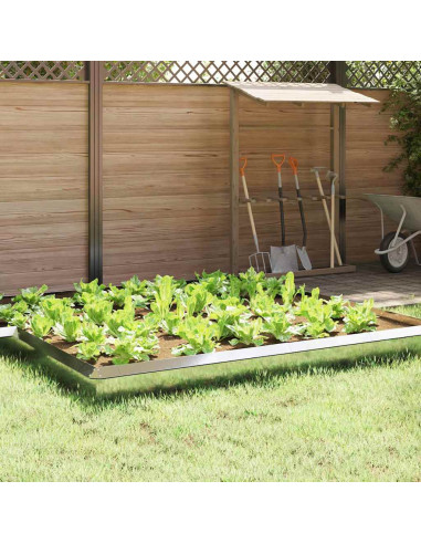 Recinto per lumache 4 pcs Argento 50 x 3,5 x 25 cm