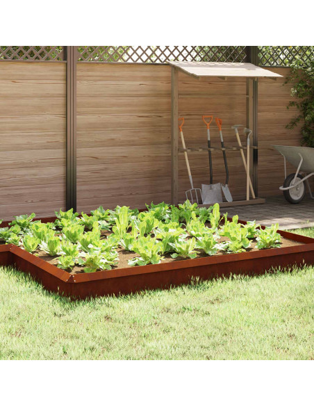 Recinto per lumache 4 pcs Ruggine 100 x 3,5 x 25 cm