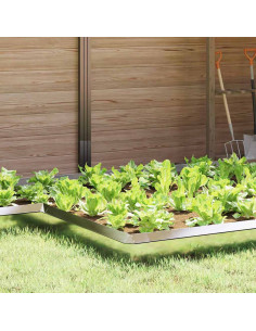 Recinto per lumache 4 pcs Argento 13,5 x 13,5 x 25 cm