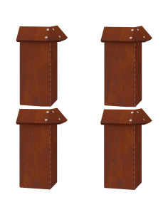 Recinto per lumache 4 pcs Ruggine 13,5 x 13,5 x 25 cm