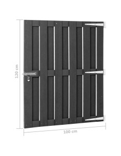 Cancello da Giardino in WPC 100x120 cm Grigio