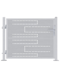 Cancello da giardino 85 x 70 cm Acciaio Inox Argento Bloccabile