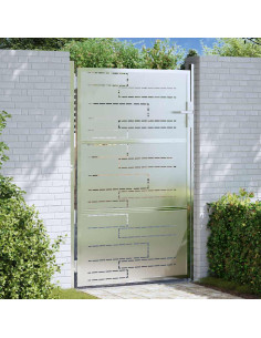 Cancello da giardino Argento 100 x 150 cm Acciaio inossidabile