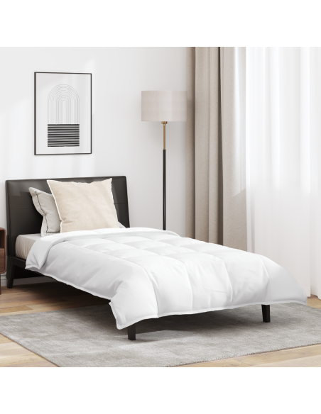 Duvet 2-in-1 con cuscino 2 pcs Bianco Piuma d'anatra