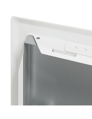 Pannello di Accesso 2 pcs Bianco 23 x 23 x 3 cm Acciaio