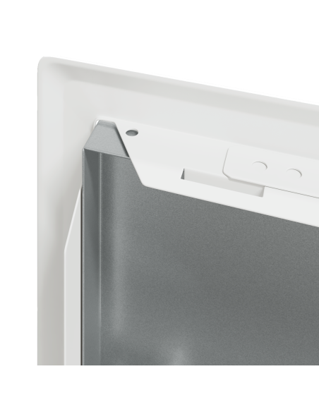 Pannello di Accesso 2 pcs Bianco 23 x 23 x 3 cm Acciaio