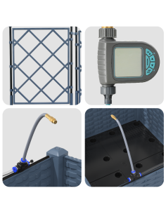 Vaso da giardino Grigio 120 x 120 x 142 cm Acciaio