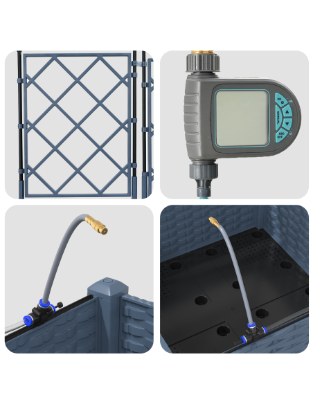 Vaso da giardino Grigio 120 x 120 x 142 cm Acciaio