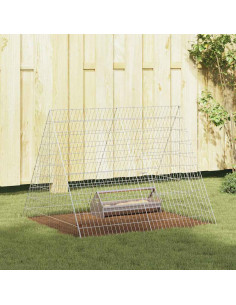 Gabbia per polli Argento 110 x 100 x 85 cm Acciaio zincato