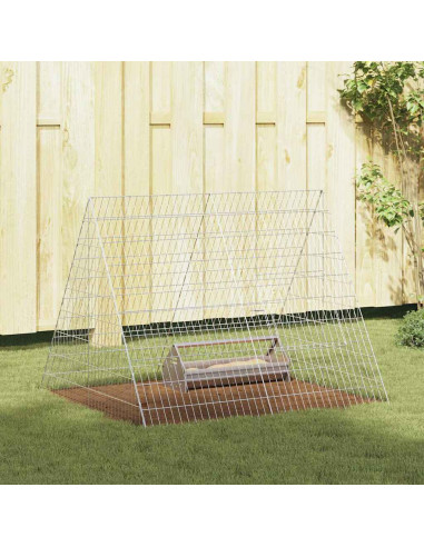 Gabbia per polli Argento 110 x 100 x 85 cm Acciaio zincato