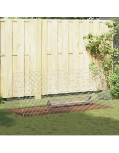 Gabbia per polli Argento 215 x 100 x 85 cm Acciaio zincato