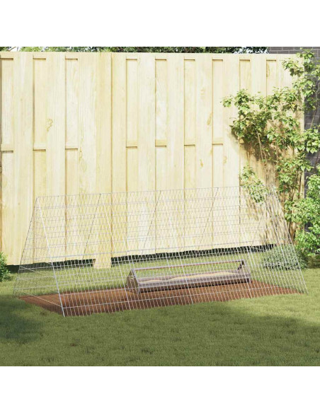 Gabbia per polli Argento 215 x 100 x 85 cm Acciaio zincato